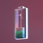 Illustration of a clean energy device struggling to operate due to a lack of raw materials, with a focus on mining and supply chains.