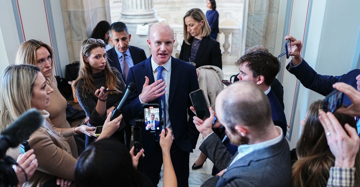 Brian Armstrong, CEO of Coinbase Global Inc., addresses media on Capitol Hill regarding crypto legislation.