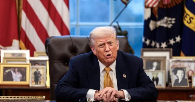 Donald Trump, président des États-Unis, lors d'une déclaration sur l'Iran.