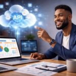 Seamless Synergy: Why Custom API Integration is Your Business's Next Strategic Advantage 8 Diagram illustrating data flow between various business systems connected by custom API integration.