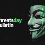 Illustration of a digital shield protecting against various cyber threats, including a honeypot, a server with a vulnerability, and legal documents.