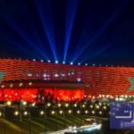 صورة لوزير العدل عبد اللطيف وهبي يتحدث في مؤتمر حول أمن الفعاليات الرياضية