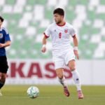 لاعبو المنتخب الأولمبي الأردني خلال إحدى المباريات التحضيرية