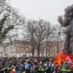 احتجاجات رجال الإطفاء ليل فرنسا