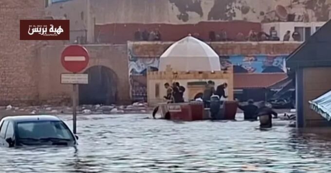 صورة توضيحية لتقلبات جوية في المغرب مع أمطار ورياح