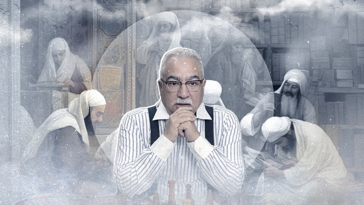 صورة توضيحية لجدلية التراث الديني، ربما تجمع بين عناصر تاريخية ومعاصرة أو رمز للنمل والنحل.