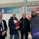 بعثة فريق الجيش الملكي لكرة القدم لحظة وصولها إلى مطار الجزائر الدولي