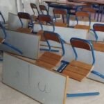 صورة لمبنى الدرك الملكي أو لمؤسسة تعليمية مع شعار الدرك