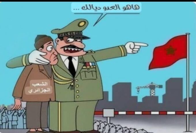 خريطة توضح العلاقات الإقليمية المتوترة بين المغرب والجزائر وإسبانيا