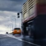 صورة لطريق سيار مغربي تحت أمطار غزيرة ورياح قوية