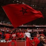 احتفال اللاعب المغربي براهيم دياز بهدفه في مرمى تنزانيا خلال كأس أمم أفريقيا