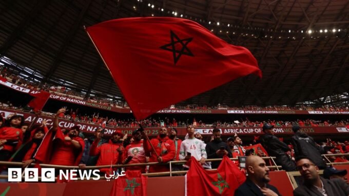 احتفال اللاعب المغربي براهيم دياز بهدفه في مرمى تنزانيا خلال كأس أمم أفريقيا