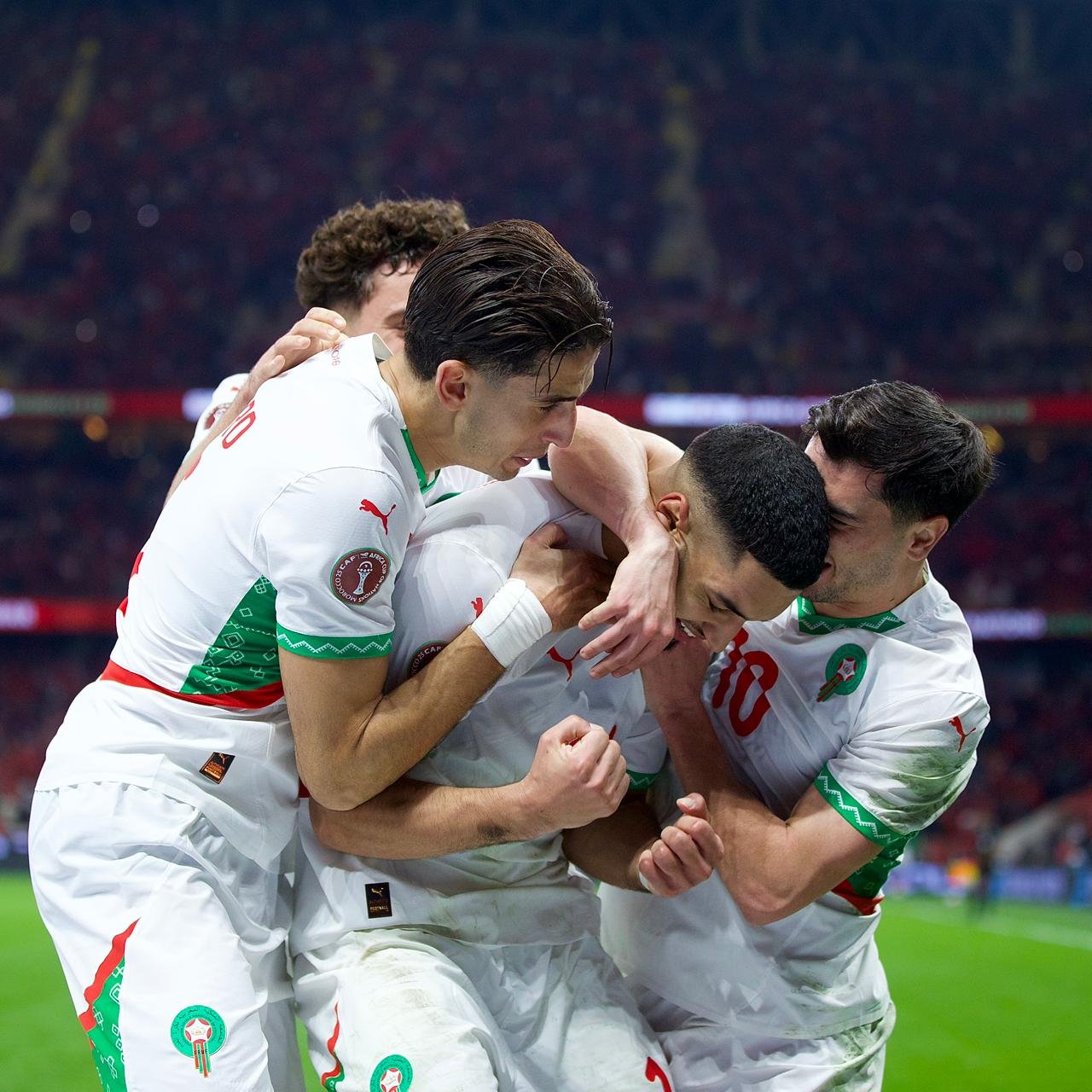 لاعبو المنتخب المغربي يستعدون لمواجهة نيجيريا في نصف نهائي كأس إفريقيا