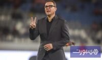 المدرب محمد أمين بنهاشم يتحدث في مؤتمر صحفي بعد مباراة الوداد الرياضي
