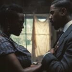 صورة للممثلين وونمي موساكو ومايكل بي جوردان من فيلم "Sinners" المرشح لغولدن غلوب.