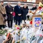 نصب تذكاري مؤقت لضحايا حريق حانة لو كونستلاسيون في كرانز-مونتانا بسويسرا