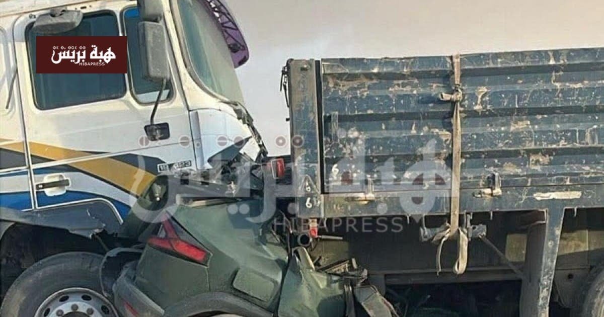 صورة لطريق جرسيف الناظور خلال عاصفة رملية شديدة مع ضعف الرؤية