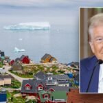 خريطة جزيرة غرينلاند الكبيرة في القطب الشمالي