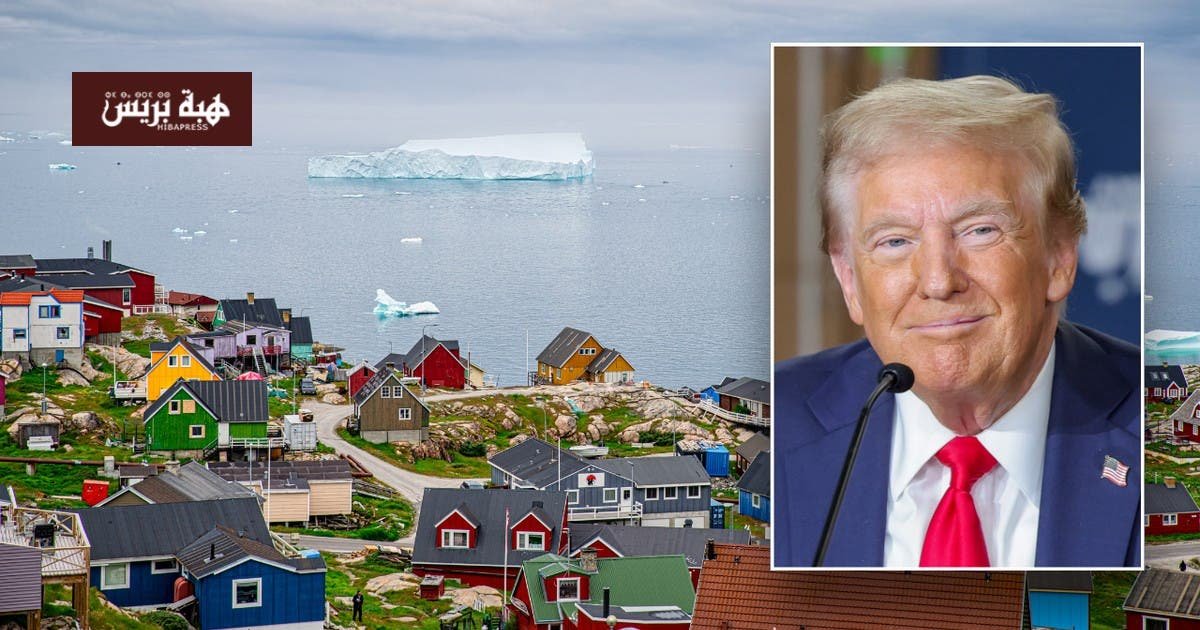 خريطة جزيرة غرينلاند الكبيرة في القطب الشمالي