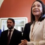 ماريا كورينا ماتشادو تتحدث خلال اجتماع في البيت الأبيض