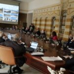 صورة لمجلس الوزراء اللبناني مجتمعاً في قصر بعبدا برئاسة رئيس الجمهورية