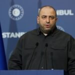 رستم أوميروف، أمين المجلس القومي الأوكراني للأمن والدفاع، في دافوس خلال لقاءات حول مستقبل أوكرانيا.