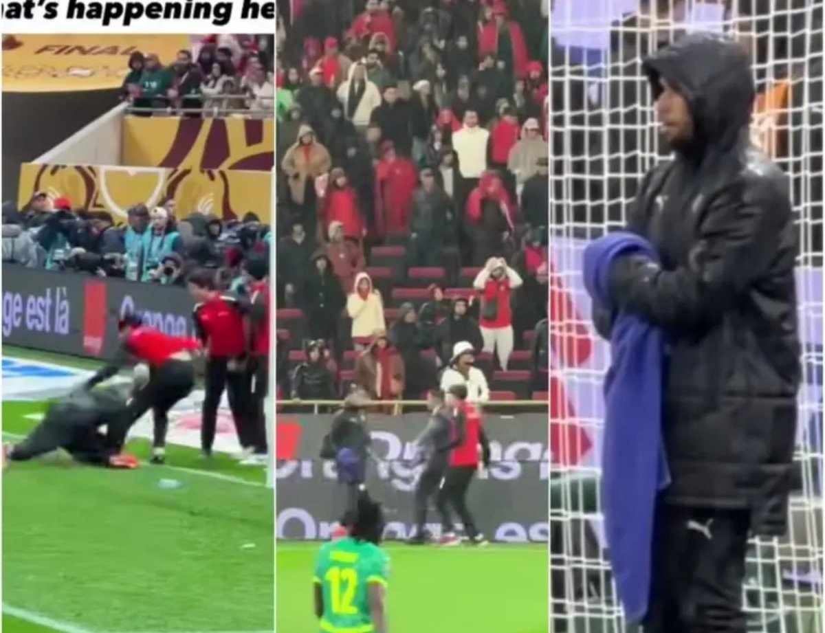 حارس مرمى السنغال ومنشفته المثيرة للجدل خلال نهائي كأس أمم إفريقيا 2025.