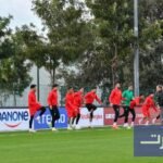 لاعبي المنتخب المغربي في حصة تدريبية بمركب محمد السادس استعدادًا لنهائي كأس أمم إفريقيا.