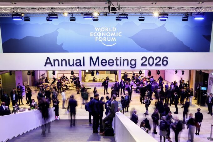 World leaders and business executives at the World Economic Forum in Davos, Switzerland.