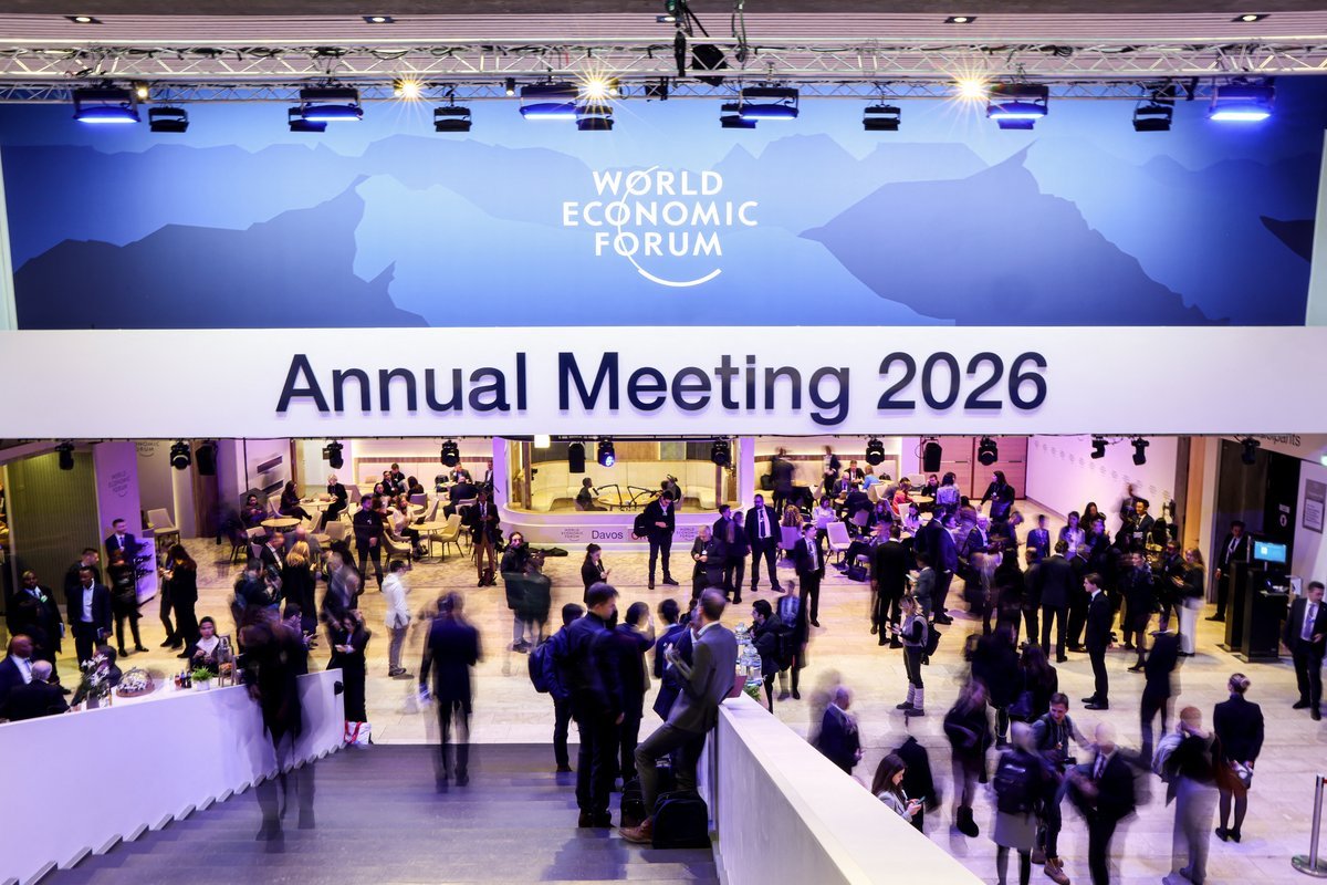 World leaders and business executives at the World Economic Forum in Davos, Switzerland.