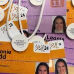 World Economic Forum security badges in snowy Davos, symbolizing global leadership and dialogue.