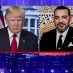 Le Roi Mohammed VI et Donald Trump lors d'une rencontre diplomatique, symbolisant la coopération pour la paix mondiale.