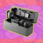 DJI Mic 3 wireless microphone system with two transmitters, one receiver, and charging case