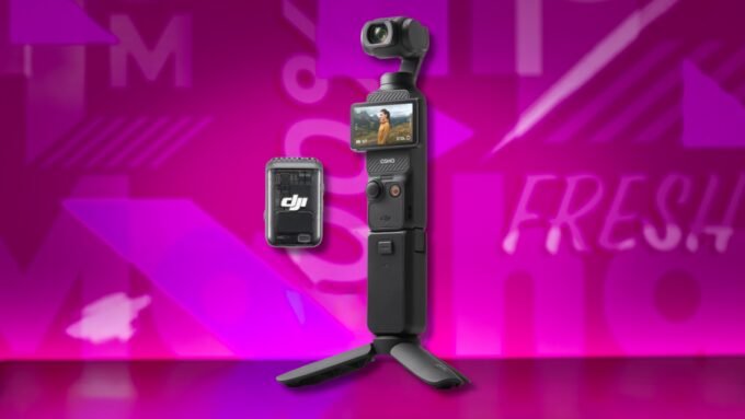 DJI Osmo Pocket 3 Creator Combo with mini tripod and microphone