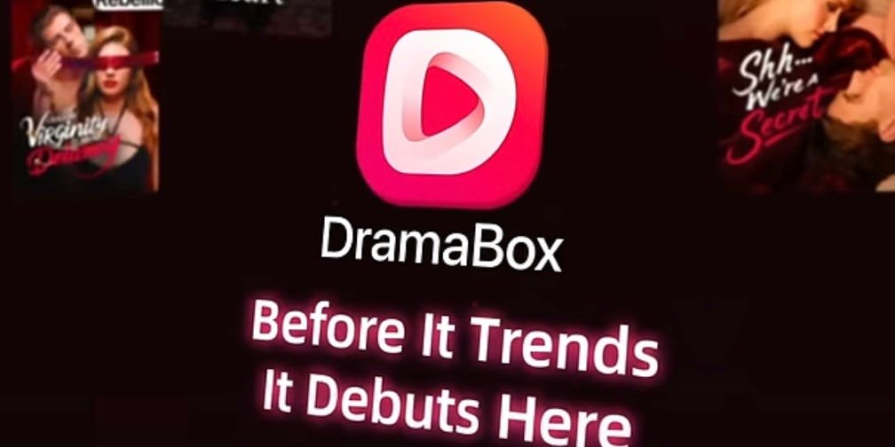 DramaBox logo with a backdrop of mobile phones displaying short-form video content, symbolizing its market ambition and funding efforts.