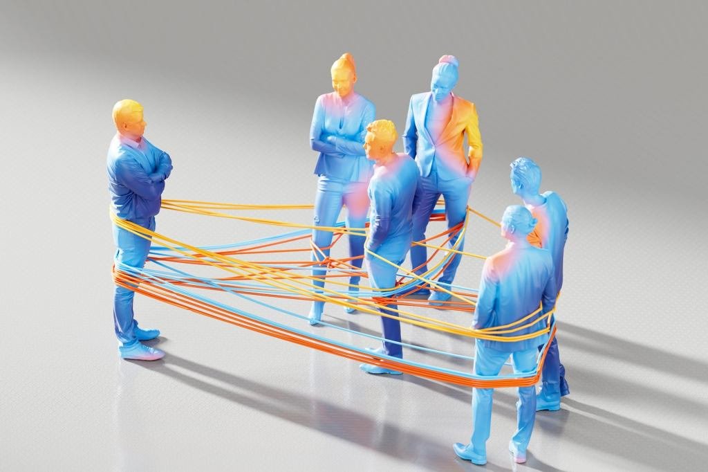 A leader standing confidently in a boardroom, making a difficult decision, with team members listening intently.