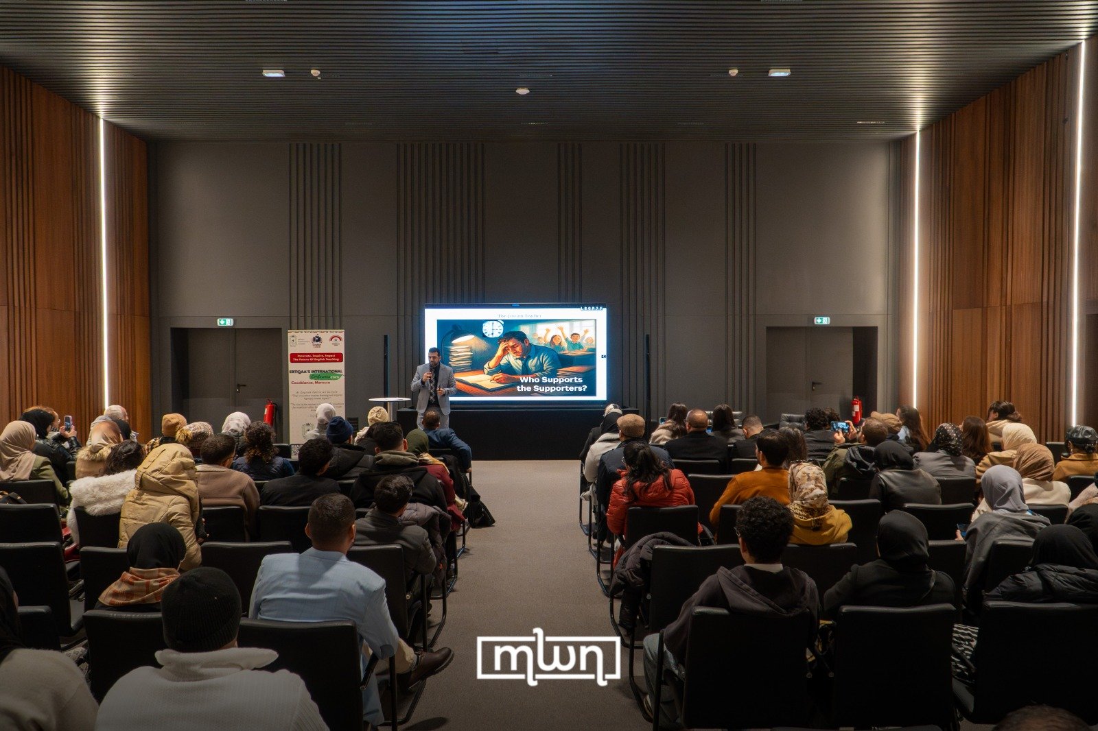 Educators and speakers at the Ertiqaa International Conference in Casablanca discussing the future of English Language Teaching.