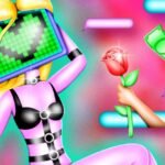 Illustration contrasting a failing corporate AI robot with a seductive AI chatbot, symbolizing the AI industry's dual trajectory.