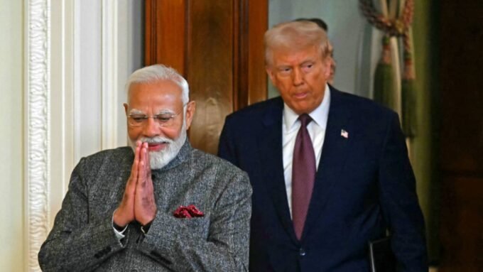 U.S. President Donald Trump and Indian Prime Minister Narendra Modi shaking hands in Washington, DC
