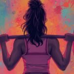 Woman confidently lifting weights in a gym, embodying strength and a healthy lifestyle