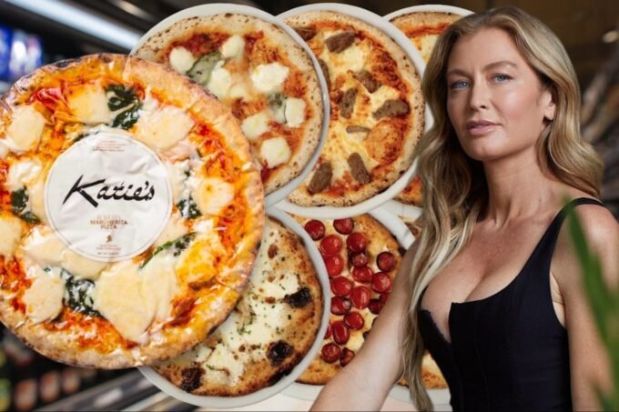 Katie Lee, founder of a successful frozen pizza brand, celebrating her $20 million deal with Target.