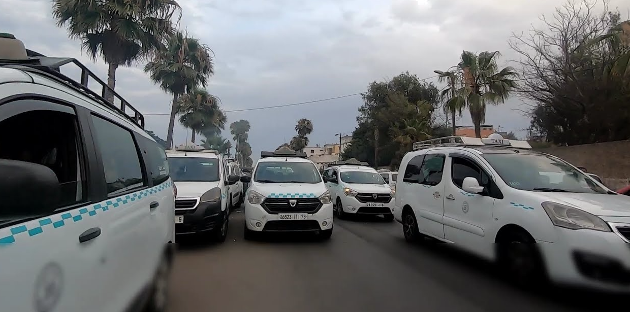 Vue d'artiste ou plan de la future gare de taxis moderne de Mediouna, Maroc