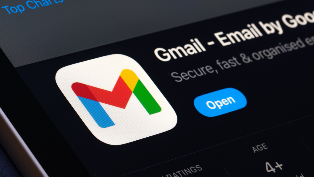 Illustration of multiple email accounts syncing with a central Gmail inbox, with a warning sign over a POP3 icon.