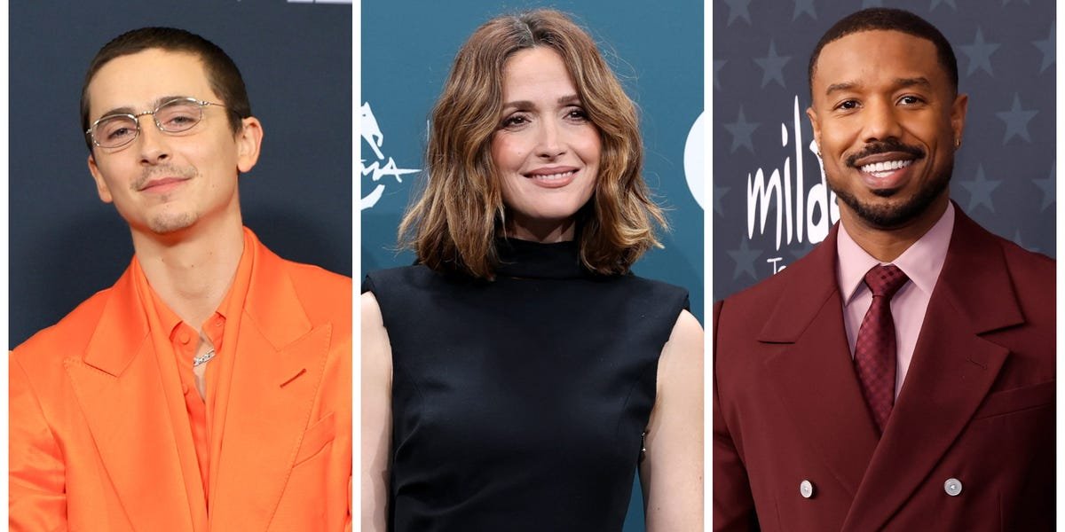 A Golden Globes trophy surrounded by digital market charts and graphs, symbolizing prediction markets.