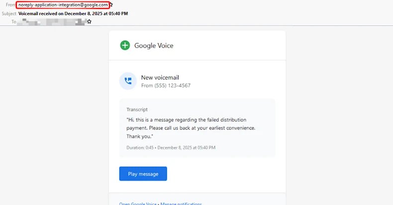 Illustration of a phishing email with Google Cloud branding and a lock icon, symbolizing compromised security and trust.