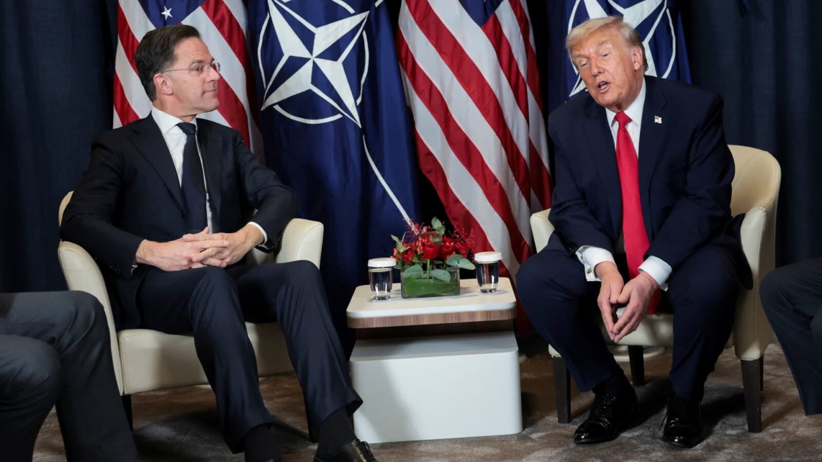 President Donald Trump and NATO Secretary General Mark Rutte discussing Arctic strategy.