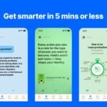 Headway Premium app interface showing a book summary on a smartphone, ideal for busy entrepreneurs.