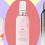 An assortment of various heat protectant spray bottles for different hair types and styling needs.