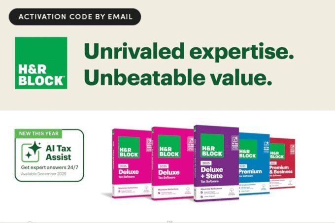 H&R Block Tax Software Deluxe + State 2025 with AI Tax Assist for strategic tax filing.
