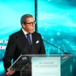 L'ambassadeur Omar Hilale s'exprimant lors du lancement du projet 'IA Made in Morocco' à Rabat, symbolisant le leadership technologique du Royaume.